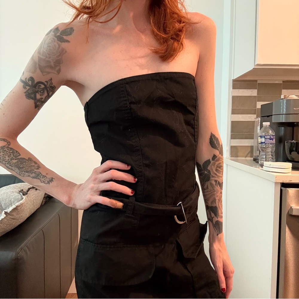 H&M strapless denim mini dress Size XXS